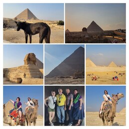 8-grid of pics from Giza