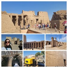 Collage of photos from Edfu, Egypt