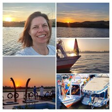 Collage of photos from our cruise of the Nile river